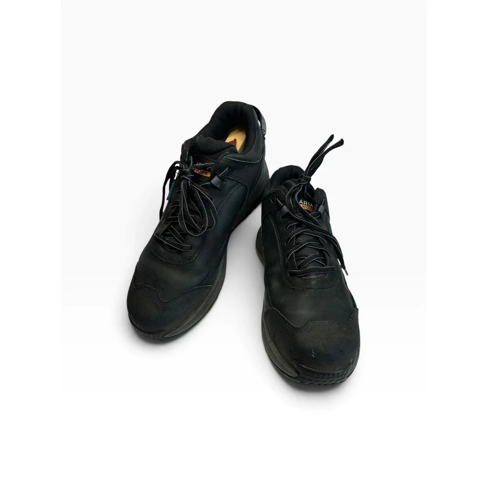 Mens Ariat Outpace Shift Waterproof Composite Toe Black Leather Work Shoe 10 EE